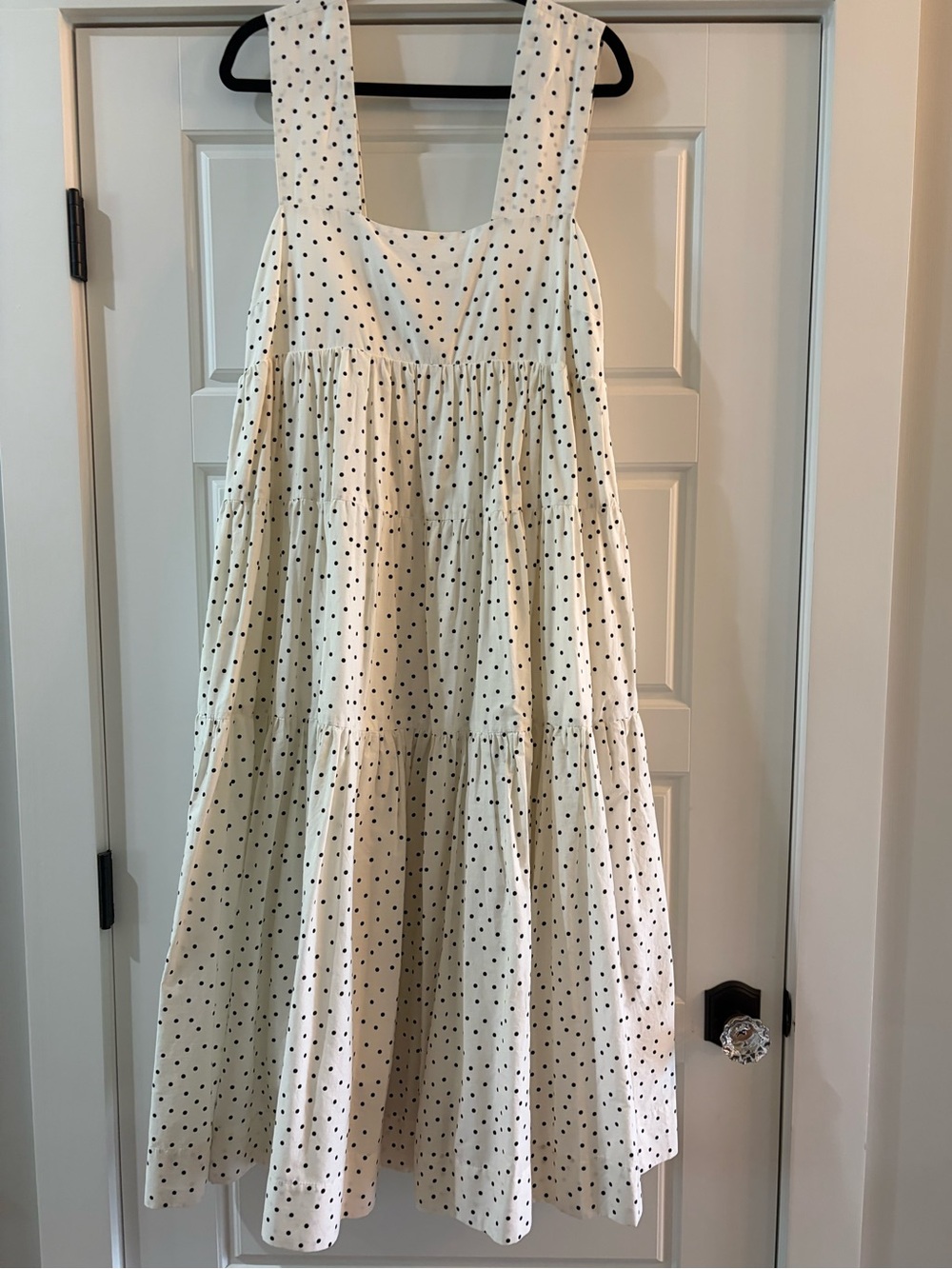 *Like New* Anthropologie The Helena Square-Neck Smocked Tiered Midi Dress